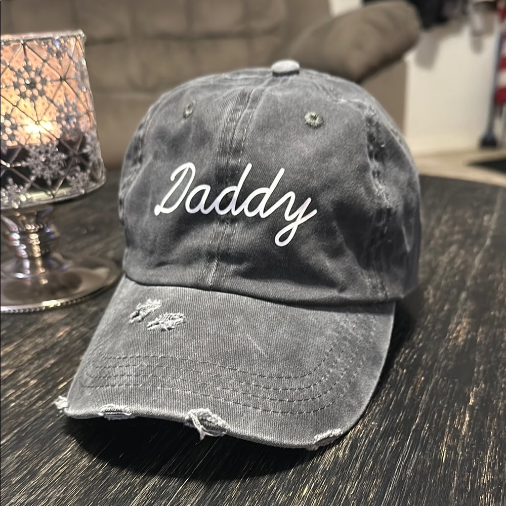 Gray 'Daddy' Distressed Cap